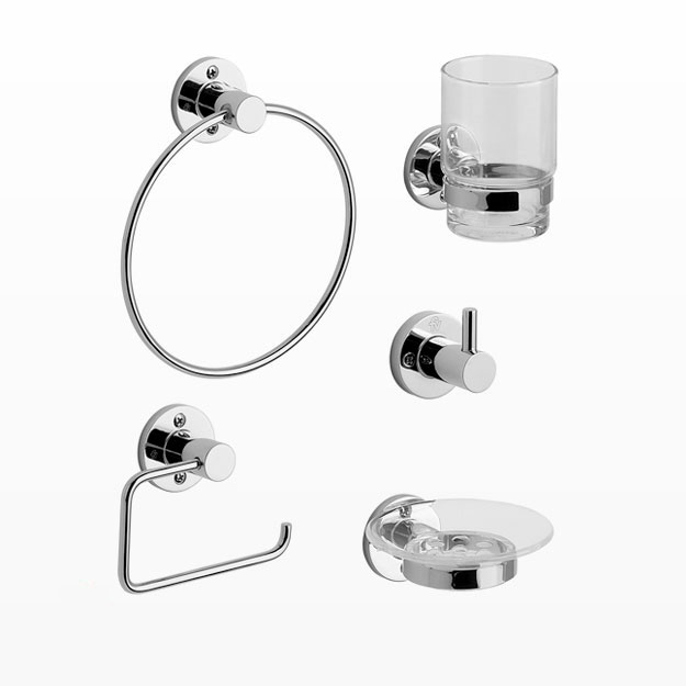 Kit de Accesorios 5 Piezas FV Línea Arizona Cromo 179.05/B1