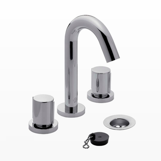 Grifería Doble Comando de Lavatorio FV Línea California Cromo 207/17