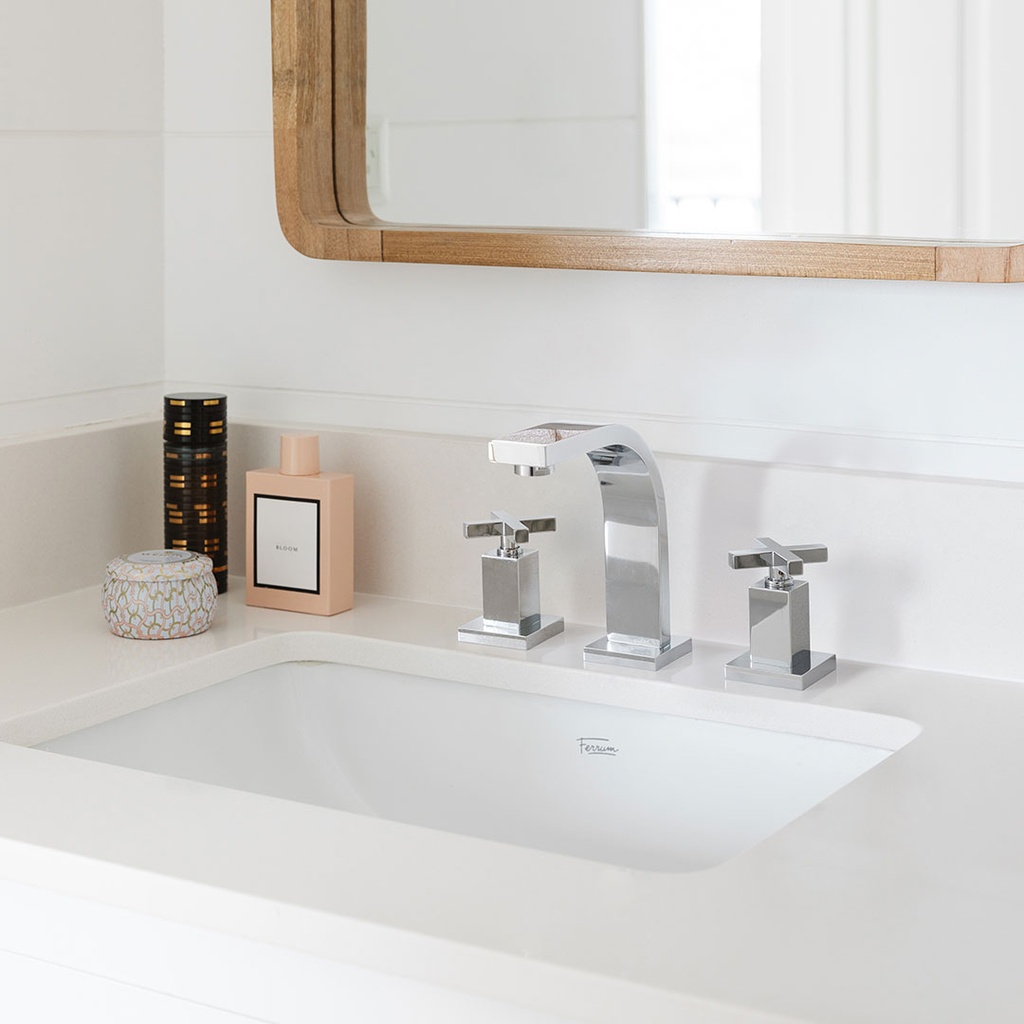 Grifería Doble Comando de Lavatorio FV Línea Dominic Cromo 207R/85