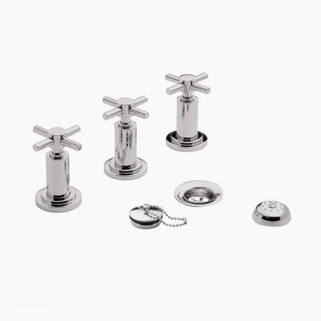 Grifería Doble Comando de Bidet FV Línea Temple Cromo 295/87