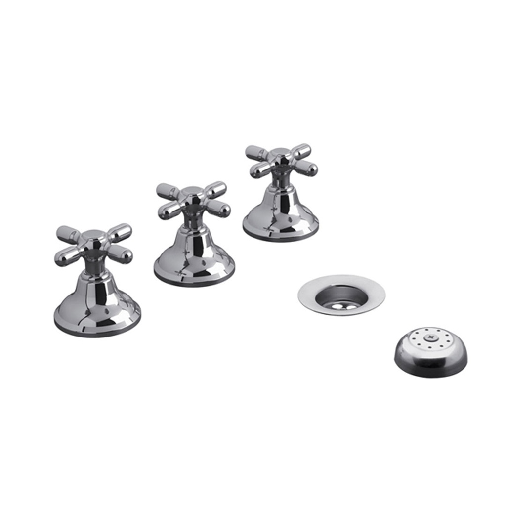 Grifería Doble Comando de Bidet FV Línea Newport Plus Cromo 295/B2P