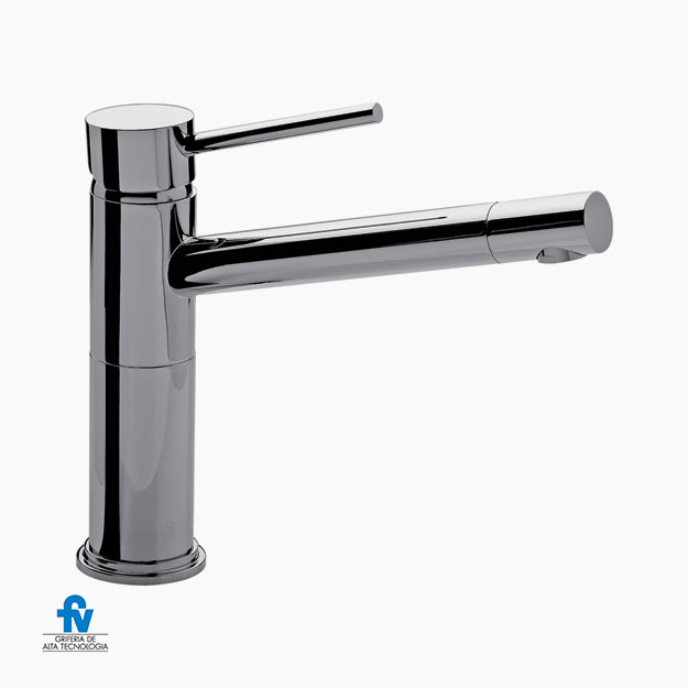 Grifería Monocomando de Cocina Pico Móvil FV Temple Cromo 411/87