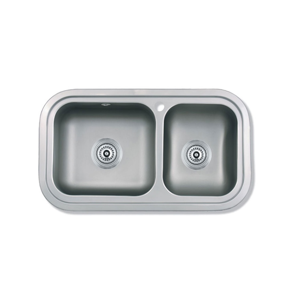 Pileta de Cocina Doble Mi Pileta (Enc.) 73x40x20cm 445E