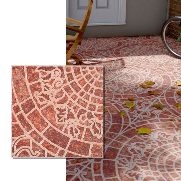 Cerámico Cortines Adoquinado Fiorentino 40x40 (1ra Calidad)