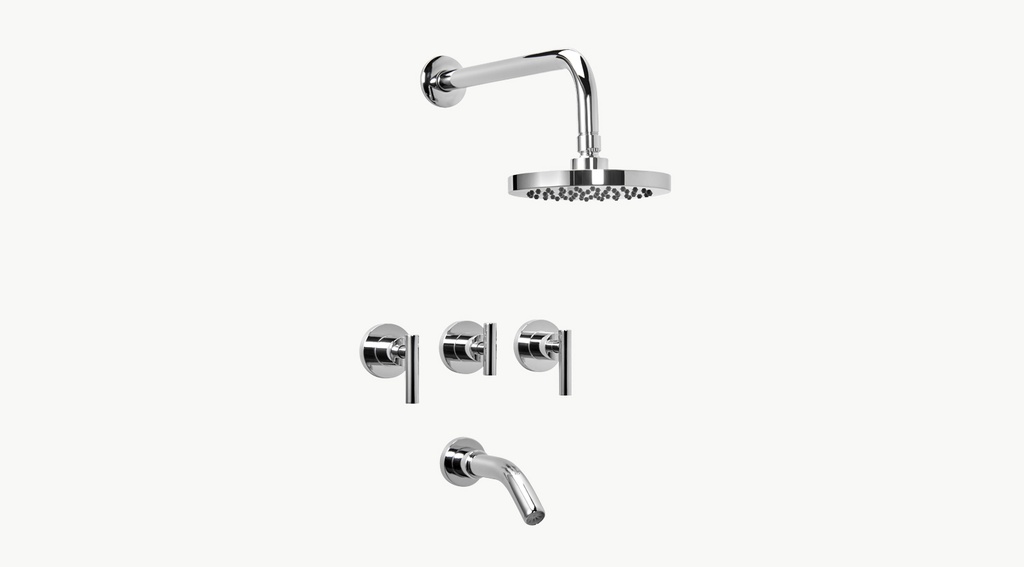 Grifería de Ducha con Transferencia Peirano Adra Plus Cromo 80-166