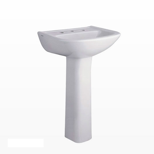 Lavatorio 3 Agujeros Ferrum Línea Bari Blanco LKm³ B