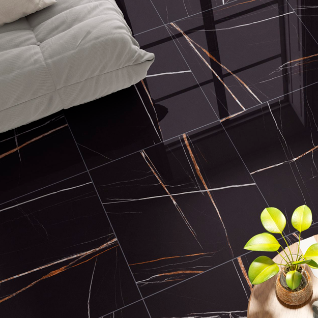 Porcelanato Lume Black Supreme Pulido 75x75