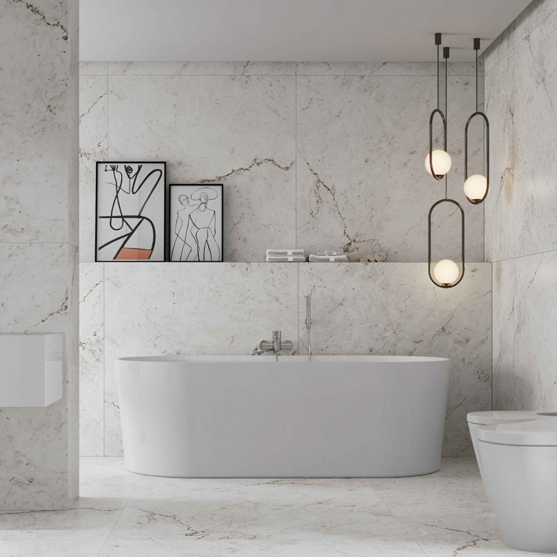 Porcelanato Lume Calacata Bianco Pulido 60x60 (1ra Calidad)