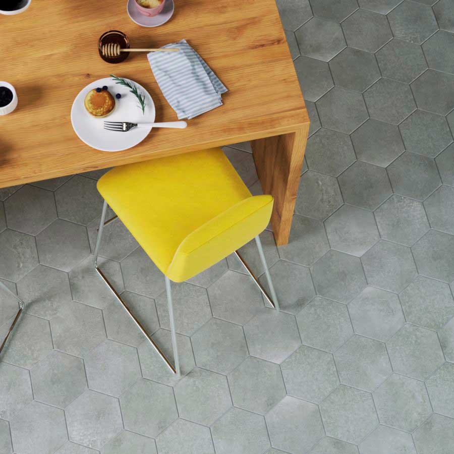 Revestimiento Hexagonal Dune Chicago Ash 21.5x25