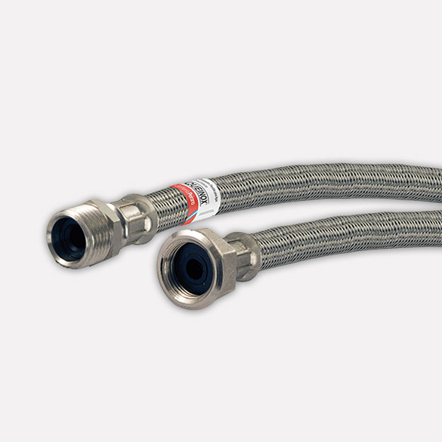 Flexible Mallado Queinox (x2) Macho Móvil 1/2" x 25cm