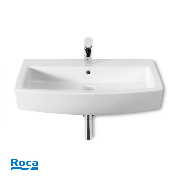 Lavatorio 1 Agujero Roca Línea Hall 55cm Blanco