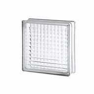 Ladrillo de Vidrio Bastón Cruzado Fino Incoloro 19x19x8cm 746