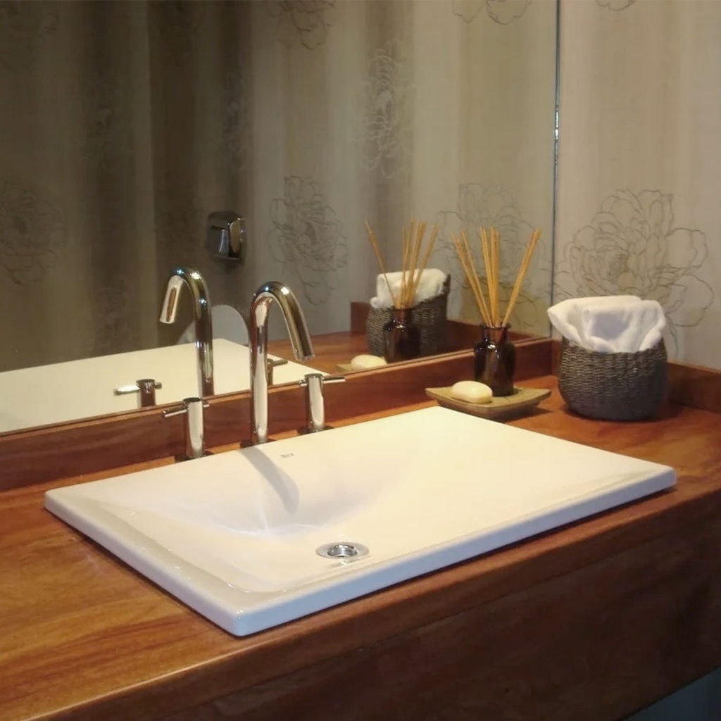 Lavatorio de Encimera Roca Saitama 56x38cm Blanco