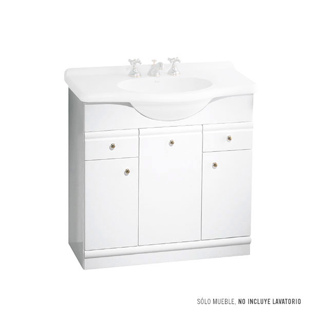 Mueble Vanitory Ferrum Limoges 85cm Laqueado Blanco XML8