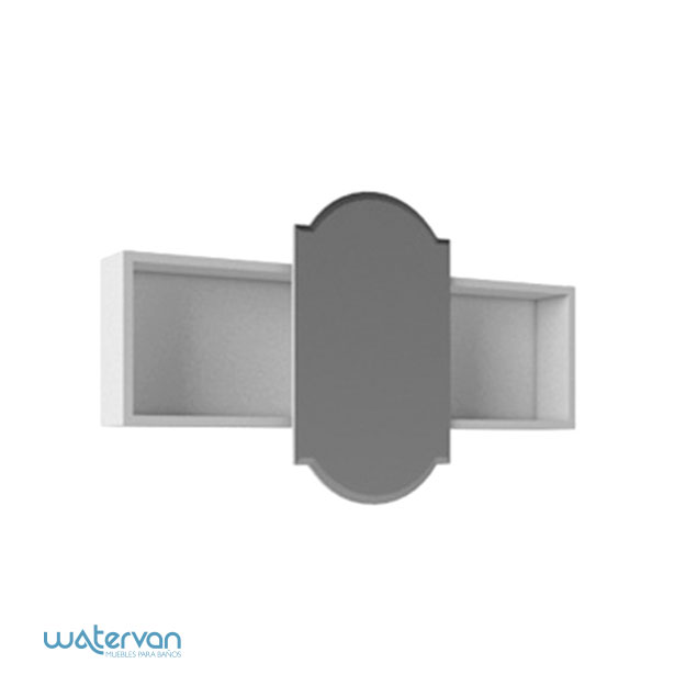 Espejo Watervan Nouveau 80cm Blanco Mate