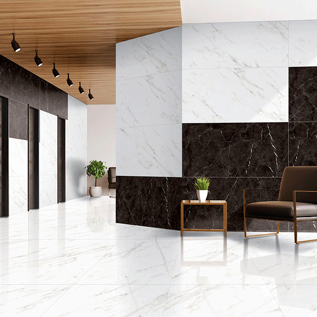 Revestimiento Portinari Nuvola White Rectificado 30x90