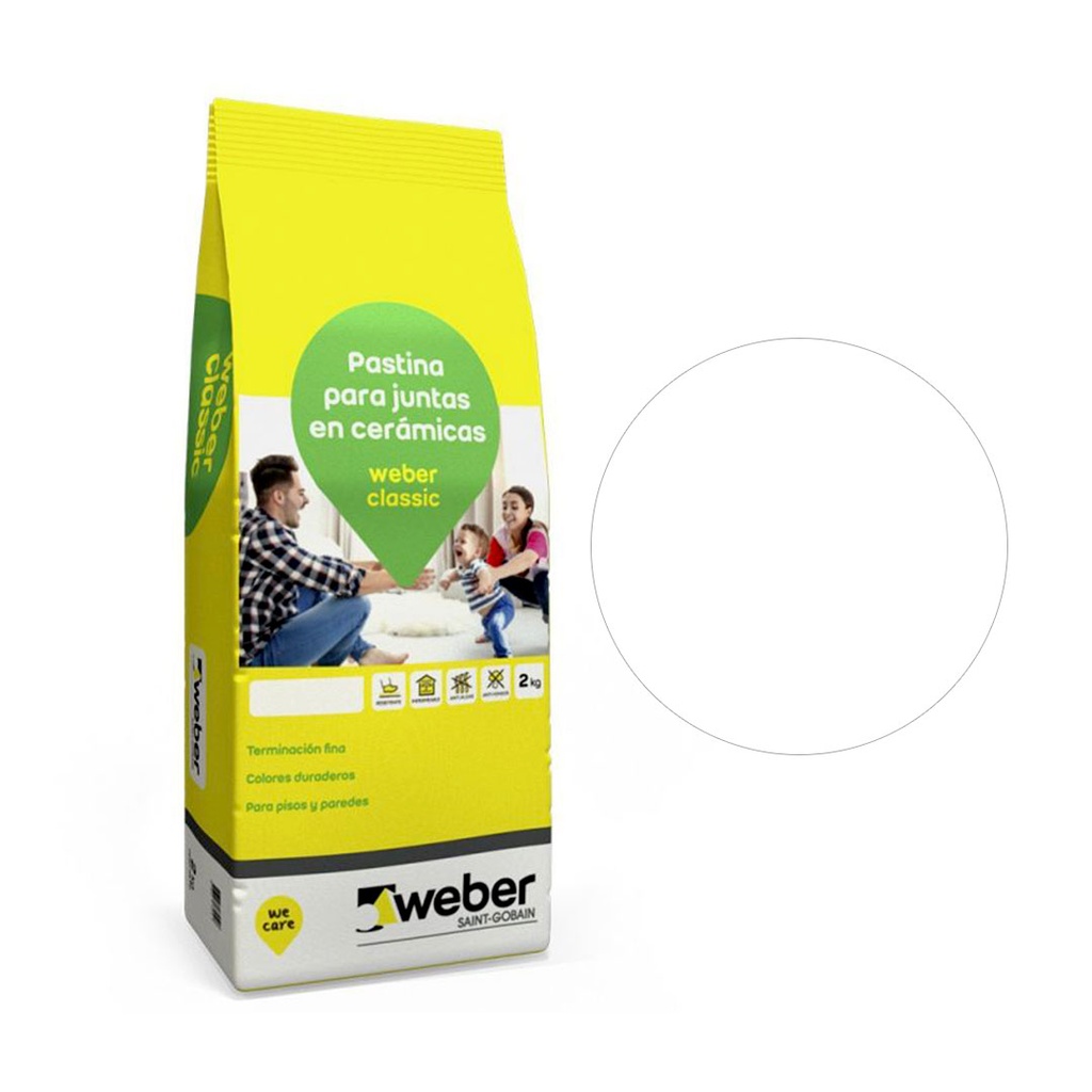 Pastina Weber Classic Color Nieve (Bolsa 2kg)