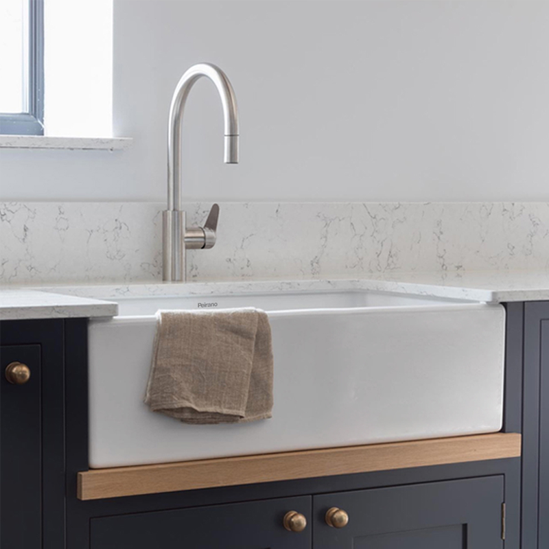 Bacha de Apoyo Peirano Loza Blanca 61x45.7cm BCH16