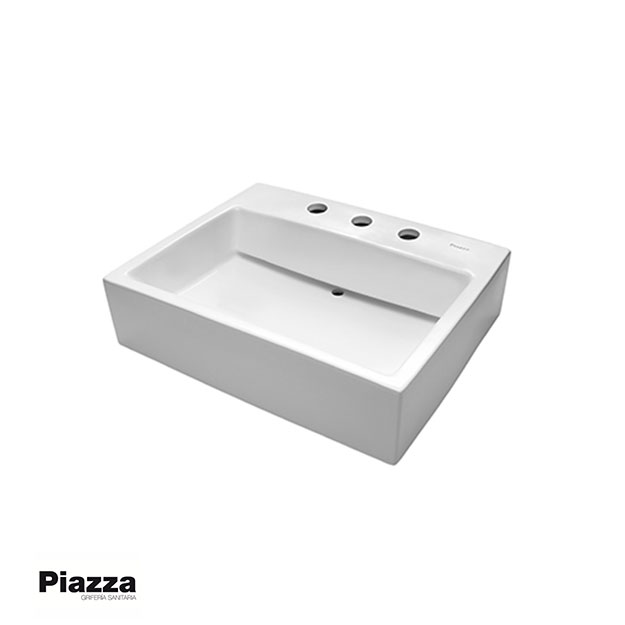 Bacha de Apoyo 3 Agujeros Piazza 56x46cm A201B-3