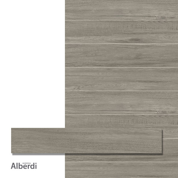Porcelanato Alberdi Riga Grey Rectificado 20x120 (2da Calidad)