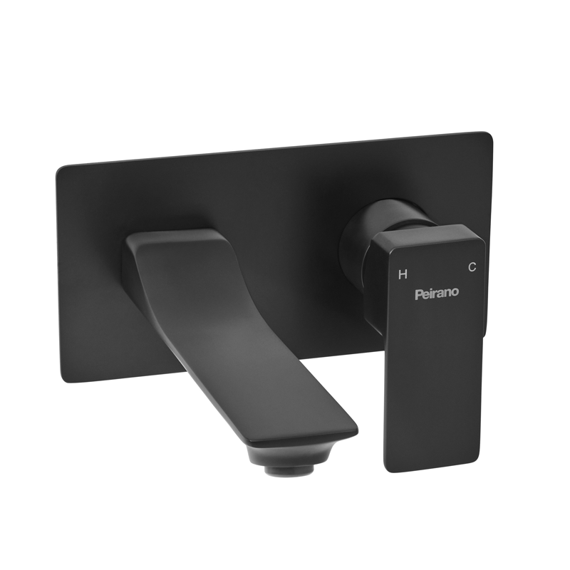 Grifería Monocomando de Pared Lavatorio Peirano Soria Black 63-192