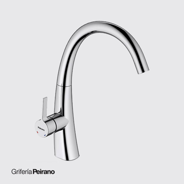 Grifería Monocomando de Cocina Peirano Línea Teruel Cromo 20-154