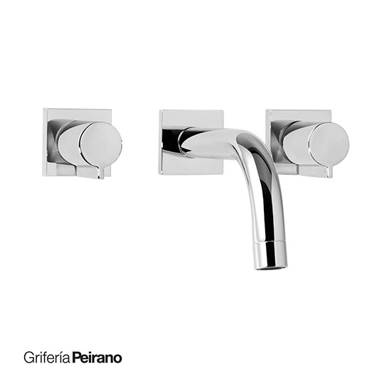 Grifería de Pared para Lavatorio Peirano Toledo Cromo 62-150