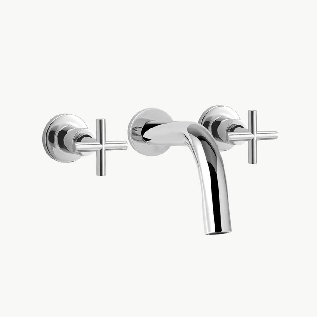 Grifería de Pared para Lavatorio Peirano Valencia Cromo 62-122