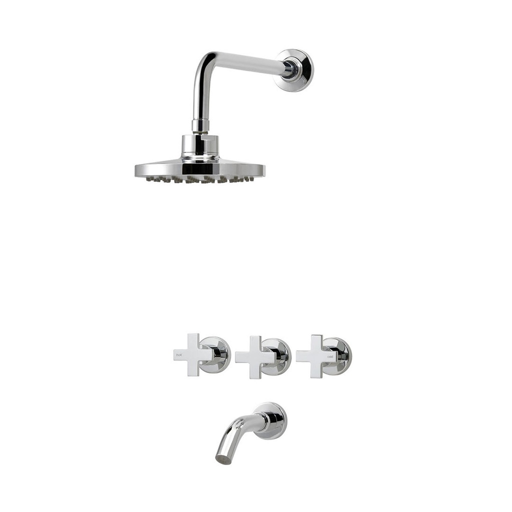 Grifería de Ducha con Transferencia Peirano Vigo Cromo 80-132