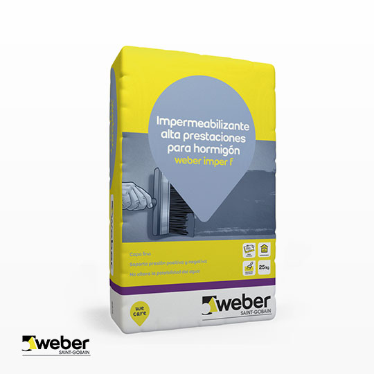 Mortero Revoque Fino Impermeable Weber Imper F (Bolsa 25kg) 94-0020