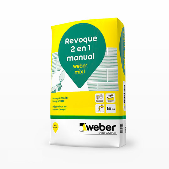 Revoque Proyectable Interior 2 en 1 Weber Rev Mix (Bolsa 30kg) 90-2650