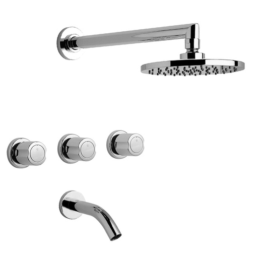 [16100] Grifería de Ducha con Transferencia FV Línea Allegro Cromo 0103/15