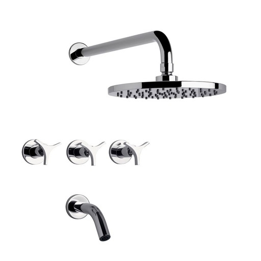 [22295] Grifería de Ducha con Transferencia FV Línea Triades Cromo 103/C3