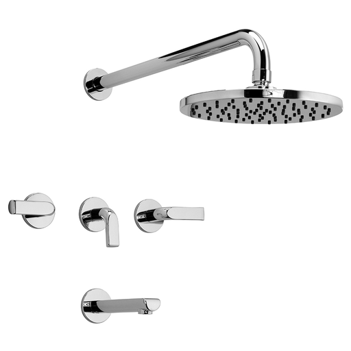 [17790] Grifería de Ducha con Transferencia FV Línea Ciprés Cromo 103/N2