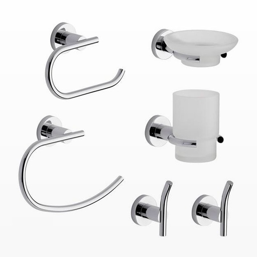 [17548] Kit de Accesorios 6 Piezas FV Línea Libby Cromo 179.06/39