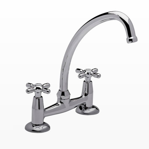 [17696] Grifería Doble Comando de Cocina de Mesada FV Newport Plus Cromo 413/B2P