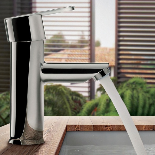 [51041] Grifería Monocomando de Lavatorio Peirano Bilbao Cromo 60-130