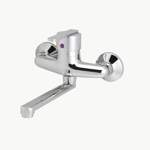 [51850] Grifería Monocomando de Cocina de Pared Peirano Bilbao Cromo 54-130