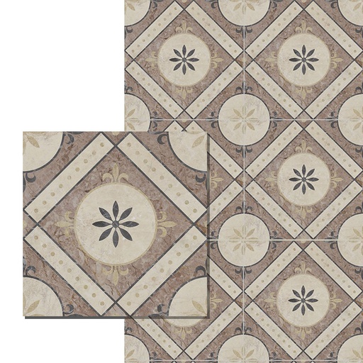 [60151] Cerámico Alberdi Corinto Beige 46x46 (1ra Calidad)