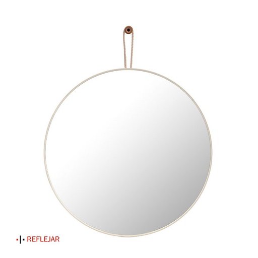 [11233] Espejo Reflejar White Redondo 57cm