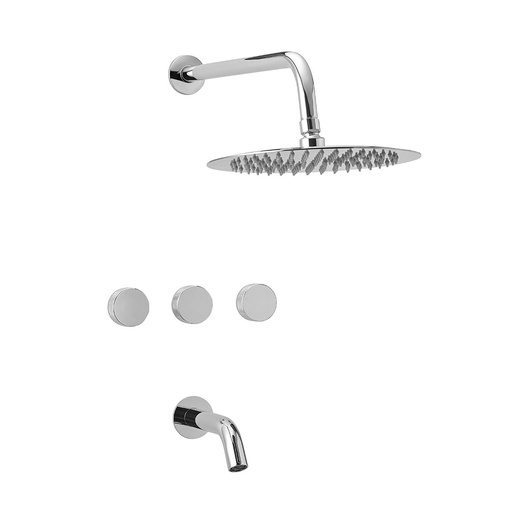 [51113] Grifería de Ducha con Transferencia Peirano Fabric Cromo 80-100C