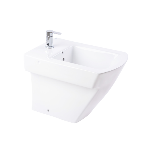 [26662] Bidet 1 Agujero Roca Línea Hall Blanco