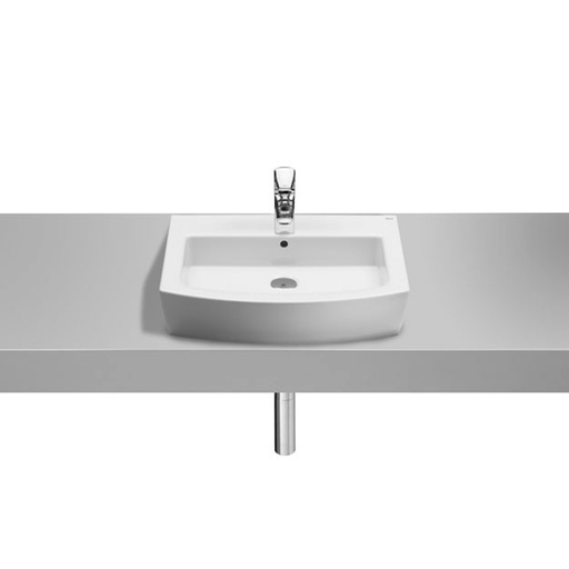 [26666] Lavatorio 3 Agujeros Roca Línea Hall 45cm Blanco