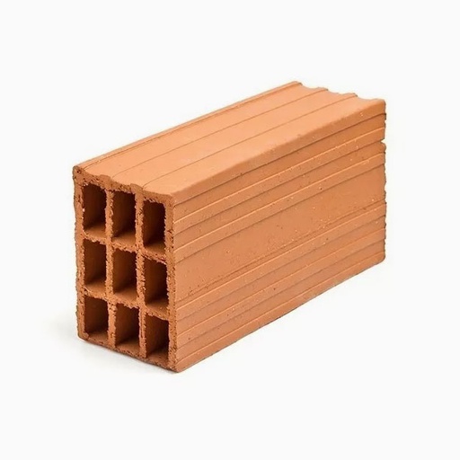 [935] Ladrillo Hueco Cerámico 12x18x33 (9 Agujeros)