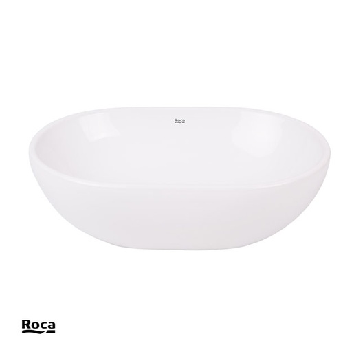 [2852] Bacha de Apoyo Roca Lea Oval 45x29.5cm Blanco
