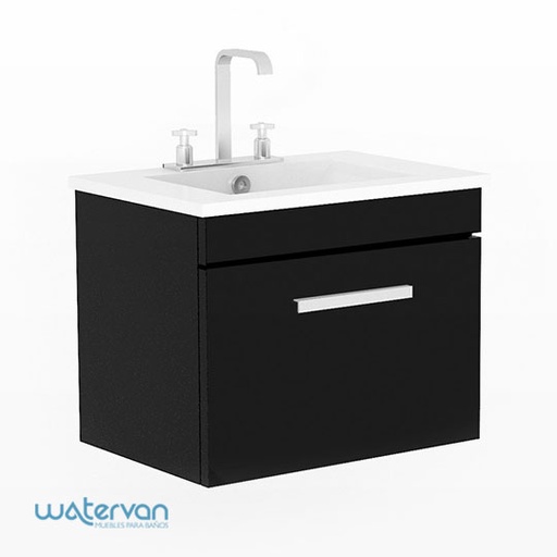 [14823] Vanitory Colgante 60cm 3 Agujeros Watervan Logan Wengue (Mesada Loza)