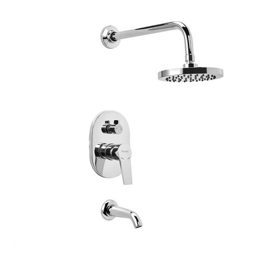 [51017] Grifería Monocomando de Ducha Peirano Línea Mora Cromo 80-193