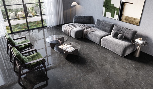 [30223] Porcelanato Lume Nero Capressi Pulido 75x75 (1ra Calidad)