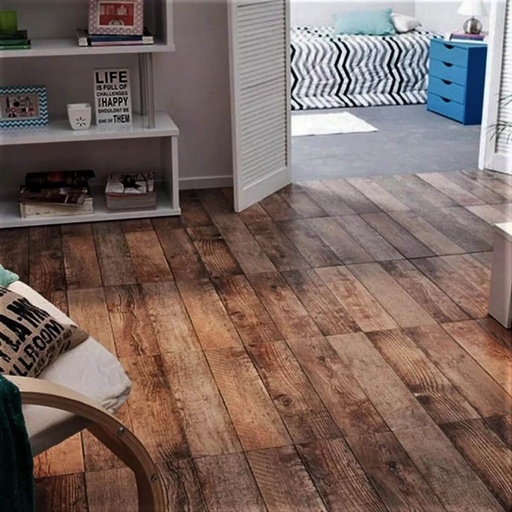 [23562] Cerámico Cortines Parquet Castaño 45x45 (1ra Calidad)