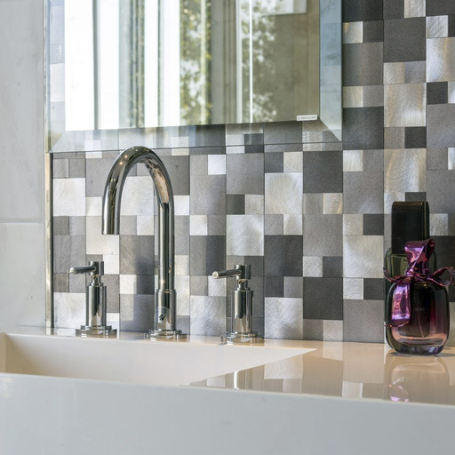 [19811] Malla Revestimiento Sater Alum Gray 30x30